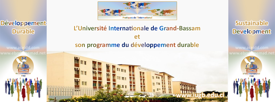E.EMAD, EMAD Consulting, ACEIDD, AICEIDD, Université Internationale de Grand-Bassam et son programme du Développement DurableS