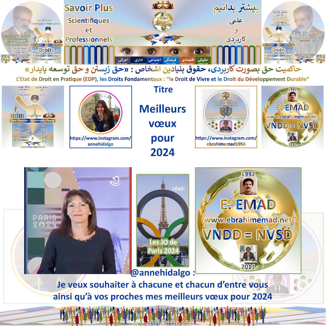 EMAD : Anne HIDALGO, meilleurs vœux pour 2024 
